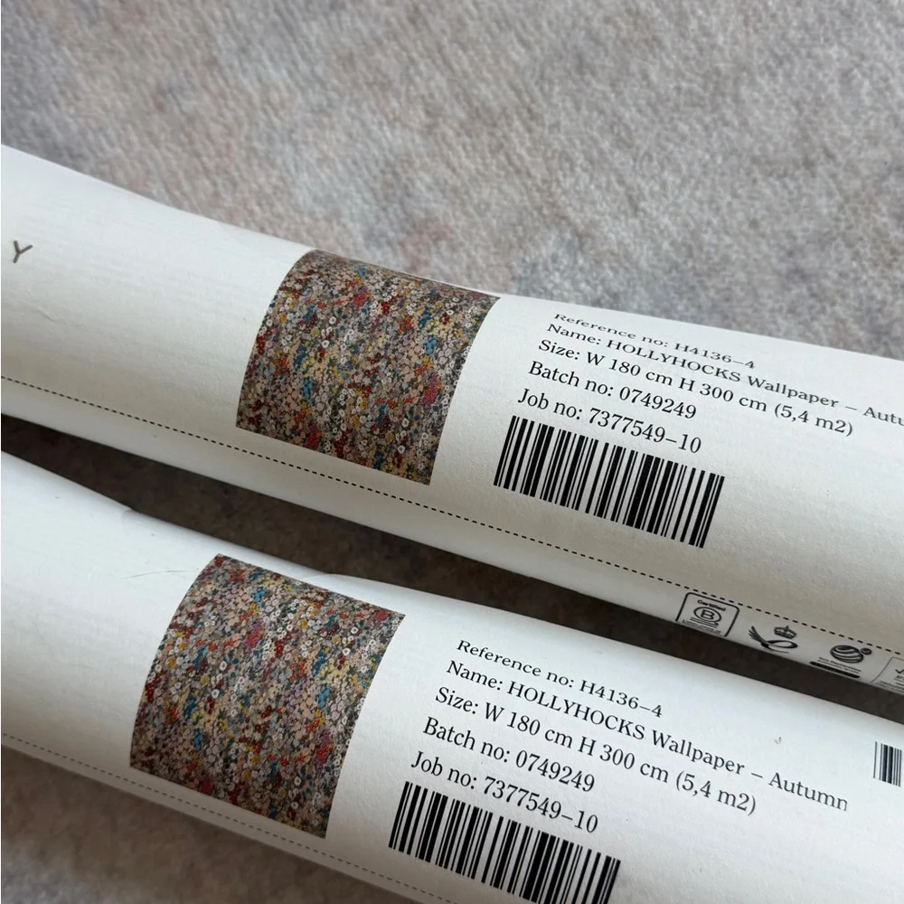 House of Hackney Hollyhocks x2 Wallpaper — Multicolor Floral